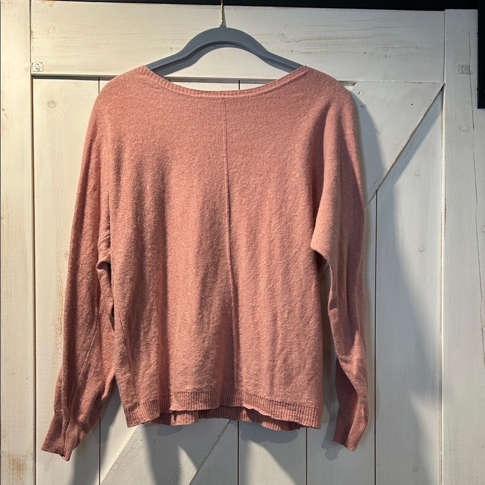 Bianco & Blu Italy Cashmere Silk Blend Soft Blush Pink Crewneck Sweater XL